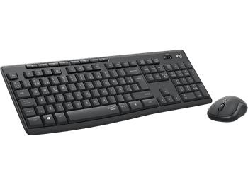 Pack Teclado + Ratón - Logitech MK295 Silent, Inalámbrico, USB, Teclas acceso directo, numérico, Tecnología Silent Touch, Alcance 10 m, Negro