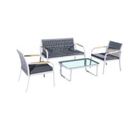 set de terraza 4 plazas ibiza gris y blanco