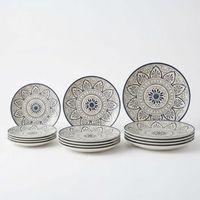 vajilla completa 12 piezas ceramica stoneware para 4 personas vajilla altea con diseno decorado apta