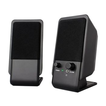 Altavoces Ewent 2.0 PC Cableados USB 12W negros con control de volumen