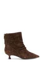 botas tubo de ante con cremallera dark brown 41