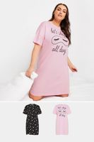 yours juego 2 camisones de algodon diseno antifaz