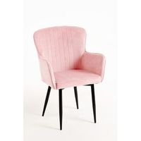 pack 4 sillas dalye terciopelo de terciopelo 975545 cm - rosa