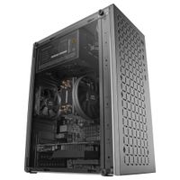 mars gaming mc-1000 caja compacta microatx diseno frontal metal-mesh ventana lateral completa 1x ventilador ulta-silencioso fdb 80mm negro