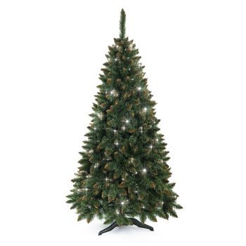 Árbol De Navidad Pino 180 Cm Cristal Dorado