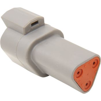 Carcasa de conector de cable eléctrico Deutsch 3 pines hembra gris