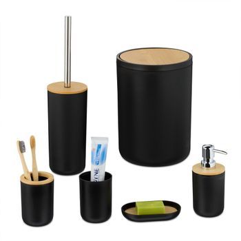 Juego De Baño 6 Piezas Negro