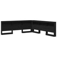 cabecera de almacenamiento con estante roble negro 180 cm