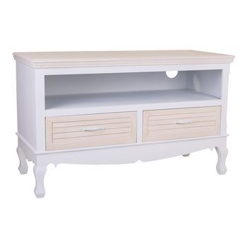 Mueble Bajo De Madera Blanco 100x42x61