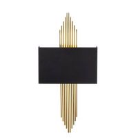 lampara de pared 612-a oro negro metal 75x10x22 cm