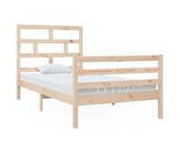 estructura de cama madera maciza de pino 100x200 cm