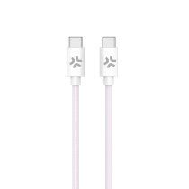 Celly USBCUSBCCOTTPK cable USB 1,5 m USB C 60 W Rosa, Blanco