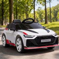 coche electrico para ninos con licencia audi rs 6 blanco aiyaplay