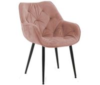 silla tanna en terciopelo rosa 62x58x83 cm