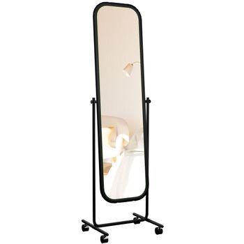 Espejo De Pie Medusa Metal Negro 45x48x166 Cm Clp