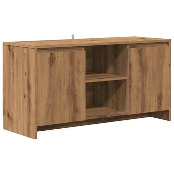 Mueble Tv - Mesa De Tv Madera Ingeniería Roble Artesanal 102x37,5x52,5cm