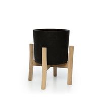 jardinera madera de teca bazar bizar carbon baja negra natural