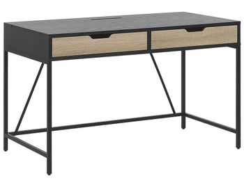 Escritorio  120 cm 60 cm con cajones negro