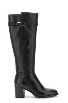botas de piel con hebilla lateral decorativa black 38