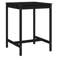 mesa de jardin  mesa de exterior madera maciza pino negro 825x825x110 cm