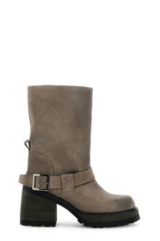 botines de ante con tira en el tobillo taupe 38