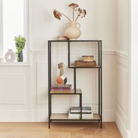 estanteria industrial de metal efecto madera 4 niveles madera