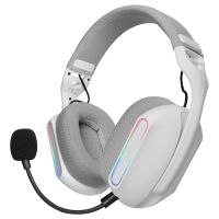 mars gaming mhw-pro auriculares inalambricos 71 argb flow bluetooth 53 microfono dual blancos
