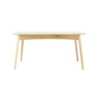 mesa de comedor extensible blanca de 6 a 10 personas l150220