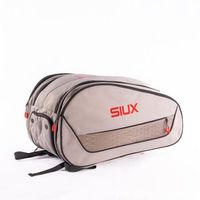 siux - paletero edge con capacidad para 2 palas y compartimento para zapatillas - tipo mochila ligero y resistente gris