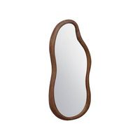 espejo de madera de hevea decorativo de pared nogal