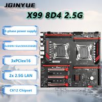 placa base jginyue x99 8d4 25g v221 lga2011-3 xeon para intel cpu dual e5 26xx v3v4 ram ddr4 ecc estacion de trabajo multi-instanciacion