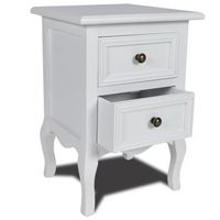 mesita de noche - mueble para dormitorio - mdf y pino - blanco 345x30x49cm