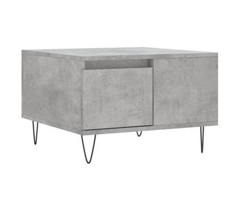 Mesa de café - mesa de centro madera contrachapada gris hormigón 55x55x36,5 cm
