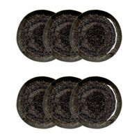 set 6 plato llano 265cm elite bidasoa 265cm bidasoa elite - marron apto microondas