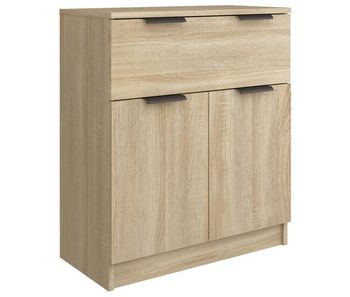 Aparador - mueble de almacenamiento de madera contrachapada color roble sonoma 60x30x70 cm es2614