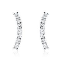 pendientes de oro blanco de 14 quilates con diamantes