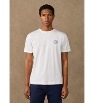 Hackett London para hombre. HM5000121 Camiseta H blanco (XL), Casual, Algodón, Manga corta