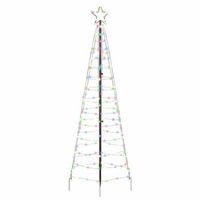 arbol de navidad led con estacas de tierra multicolor 250 cm vidaxl