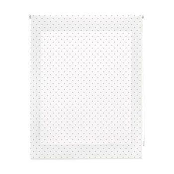 Estor Enrollable Premium - Estor Enrollable Tamaño 130x180 - Estor Premium Color Blanco Con Motas Grises | Blindecor