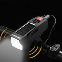 bengguo faro de bicicleta recargable solar led de superbrillo con bateria de 1800mah impermeable 4 modos de luz linte