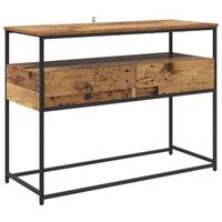 mesa consola madera envejecida 100 x 40 x 75 cm vidaxl