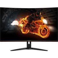 aoc cq32g1 quad hd 315 curved gaming monitor - black  red black