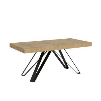 Mesa Extensible 90x200/460 Cm Terium Roble Natural Patas Antracita