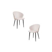 pack 2 sillas zalva tela de tela 834045 cm - beige