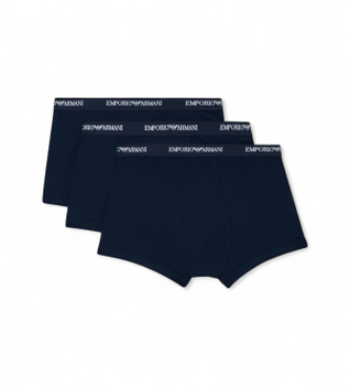 Emporio Armani para hombre. EM000259_AF14132 Set de 3 boxers azul marino (XXL), Negro, Homewear, Sintético