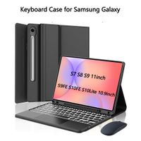 funda para samsung galaxy tab s10 lite s10 fe s9 fe de 109 pulgadas teclado desmontable para galaxy tab s7 s8 s9 de 11 pulgadas con soporte para lapiz