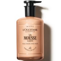 loccitane shea cream hand soap 350ml - glass