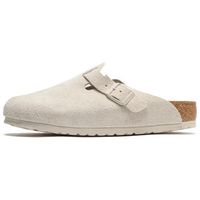 birkenstock sandalias boston suede antique white para hombre