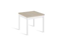 mesa cocina extensible libro 80160x80 cm roble pata blanco