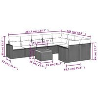 conjunto de sofa de jardin incluye cojines conjunto de 10 piezas